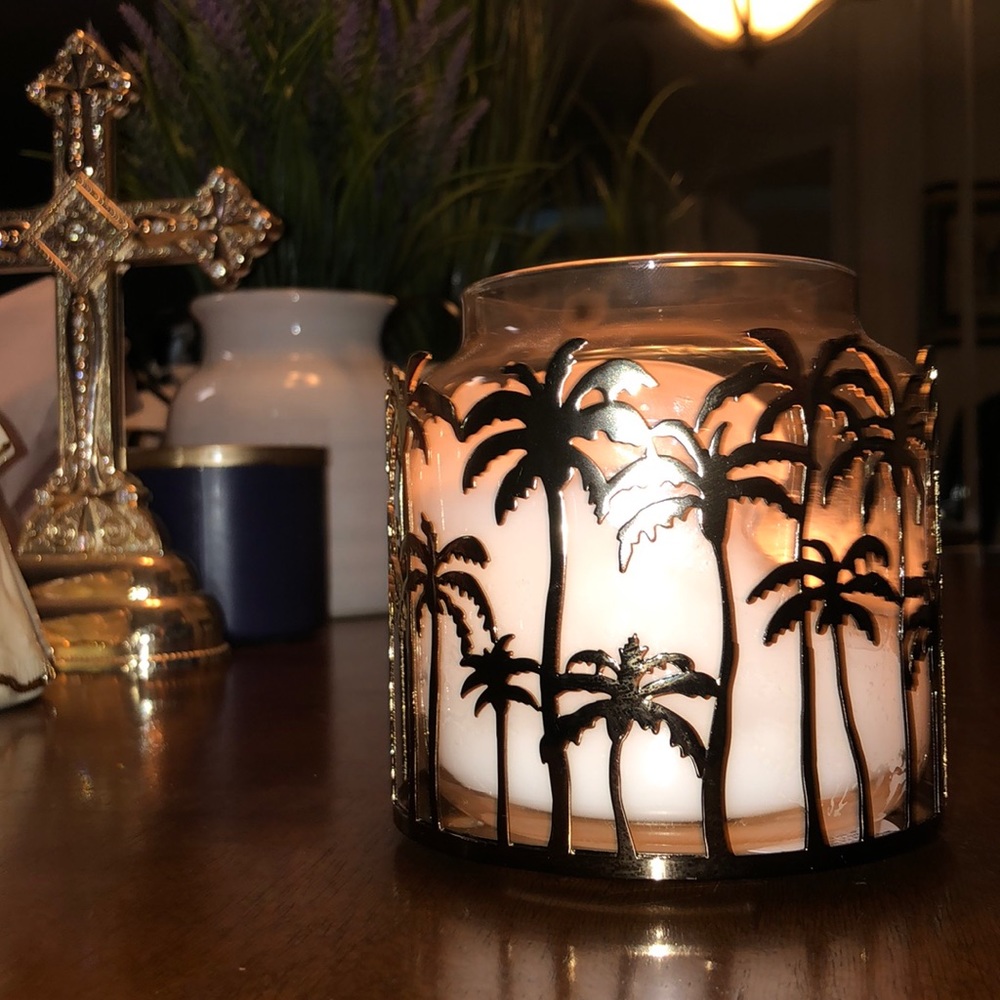 Bath and Body Works Palm Tree Candle Holder